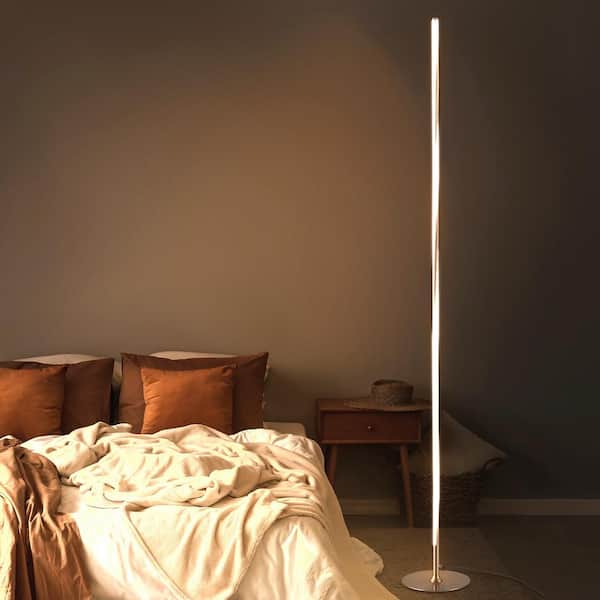 Pilar 63.75 in. Gold LED Integrated Floor Lamp