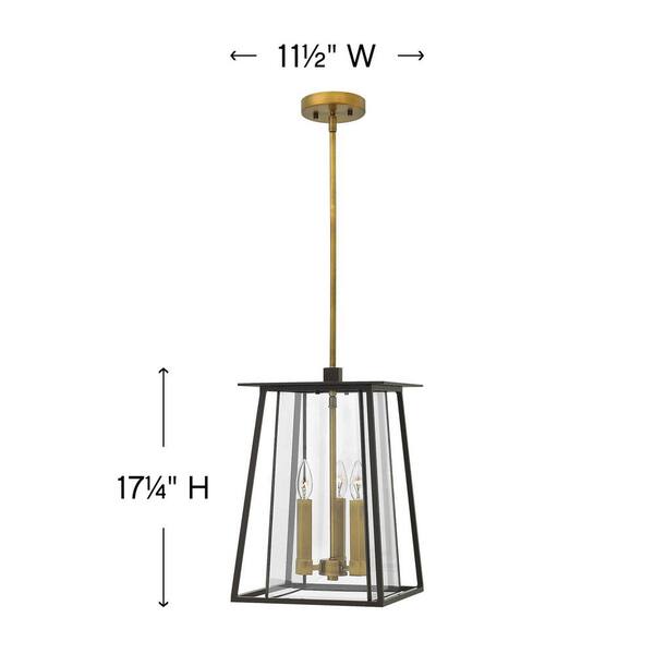 Walker 3-Light Buckeye Bronze Outdoor Pendant Light