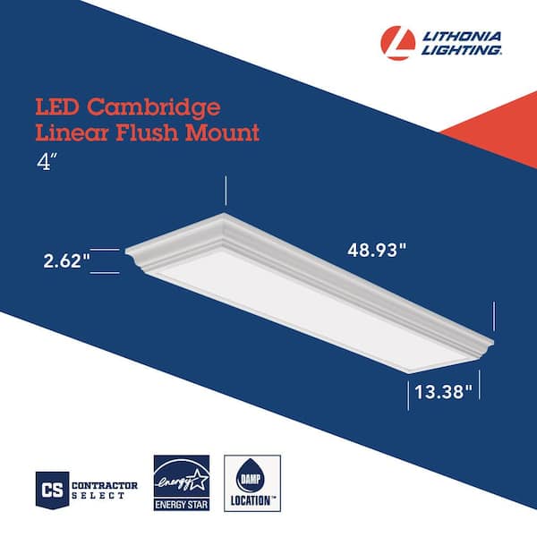 Cambridge 4 ft. Oak LED Flush Mount
