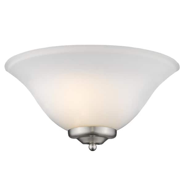 Maddox 1-Light Wall Sconce in Pewter with Opal Glass