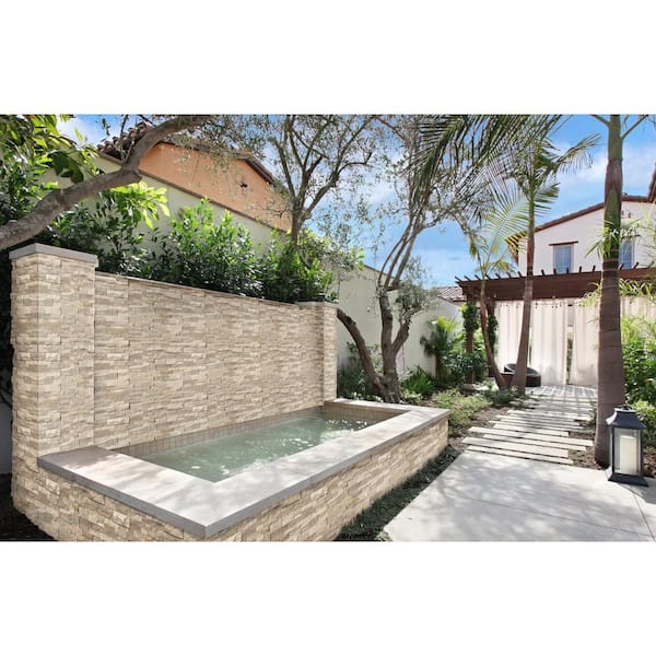 Roman Beige Ledger Panel 6 in. x 24 in. Natural Travertine Wall Tile (6 sq. ft./case)