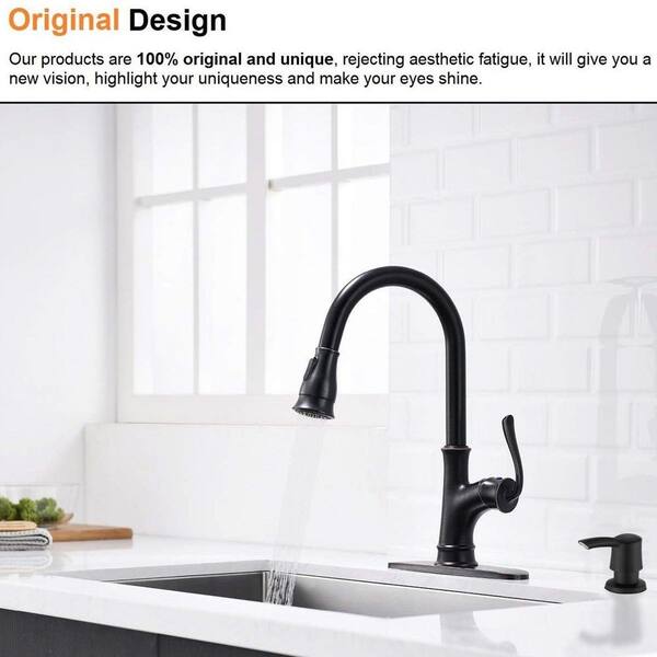 Kitchen Soap Dispenser in Matte Black