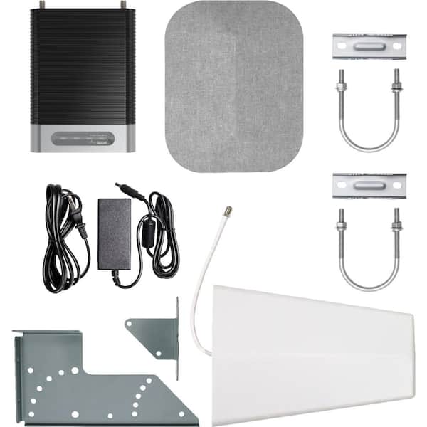 Installed Home Complete Cellular Phone Signal Booster, White