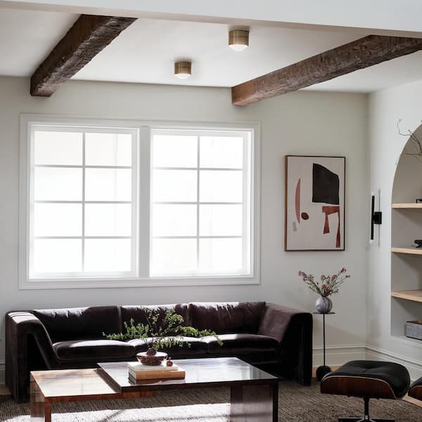 Tibbi 5.5 in. 1-Light Black Integrated LED Modern Hallway Flush Mount Ceiling Light