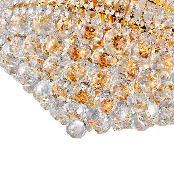 Empire 14 Light Down Chandelier With Gold Finish