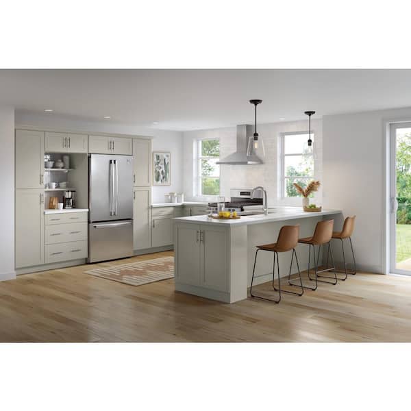 Westfield Dusk Gray Shaker Stock Assembled Wall Kitchen Cabinet (24 in. W x 12 in. D x 36 in. H)