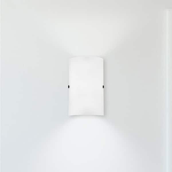 Troy 3 3 in. W x 11.8 in. H 1-Light Matte Nickel Wall Sconce with Frosted Glass Shade