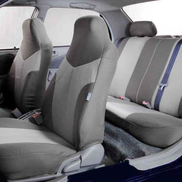 Supreme Twill Fabric 47 in. x 23 in. x 2 in. Universal Fit Full Set Car Seat Covers