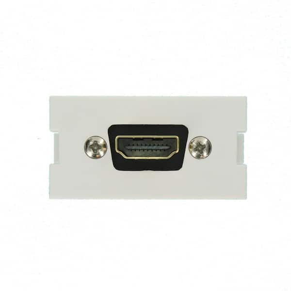 HDMI Feedthrough Multimedia Outlet System (MOS) Module, White
