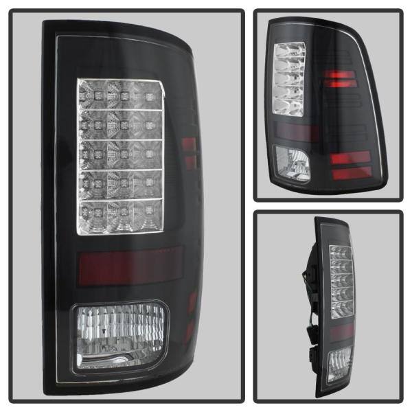 Dodge Ram 1500 13-18 / Ram 2500/3500 13-18 LED Tail Lights -( Not Compatible With Incandescent Model ) - Black