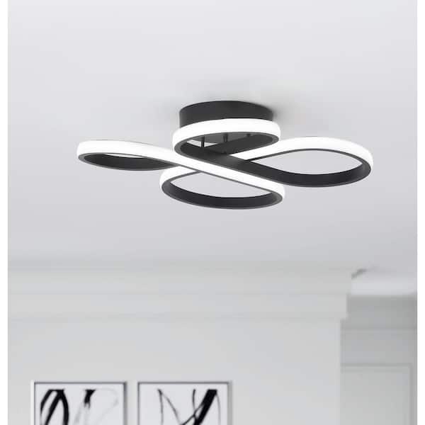 20.5 in. 1-Light Modern Linear LED Flush Mount Ceiling Lighting Fixtures