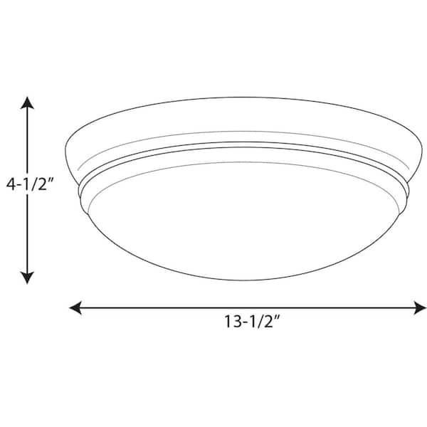 LED Flush Mount Collection 25-Watt Brushed Nickel Integrated LED Flush Mount
