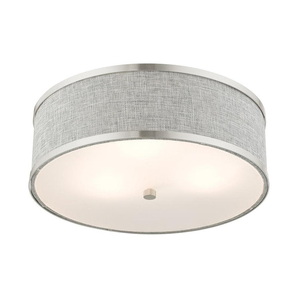 Park Ridge 3 Light Brushed Nickel Semi Flush Mount