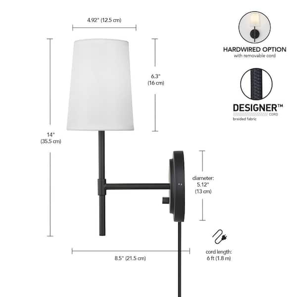 Ridgeway 1-Light Matte Black Wall Sconce
