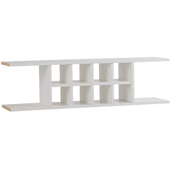Ready to Assemble 48 in. x 13 in. x 11 in. Flex Shelving Wall Cabinet with Dividers in White