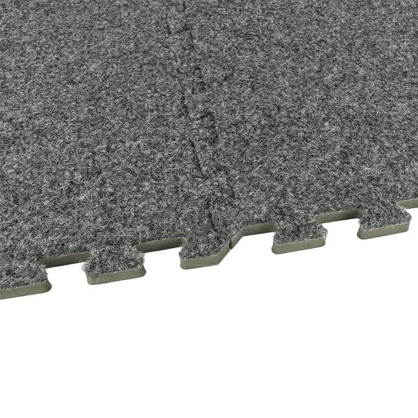 Royal Carpet Dark Gray Residential 24 in. x 24 in. Loose Lay Interlocking Carpet Tile (15 Tiles/Case) 60 sq. ft.
