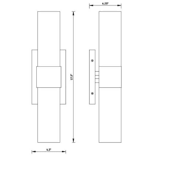 Anton 4.5 in. 2-Light Chrome Transitional Wall Sconce with Clear Glass Shades