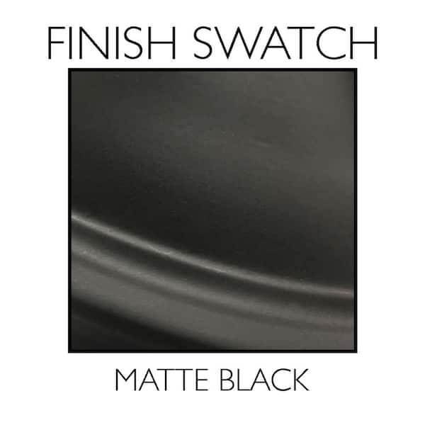 Kimball 11 in. 1-Light Matte Black Ceiling Light Semi-Flush Mount