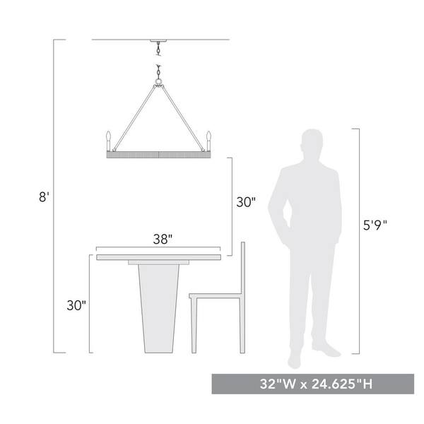 Yates 9-Light Chandelier