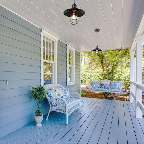 Modern Industrial 1-Light Black Pendant with 10.2 in. W Clear Glass Shade Metal Wire Cage Shade Barn Ceiling Chandelier