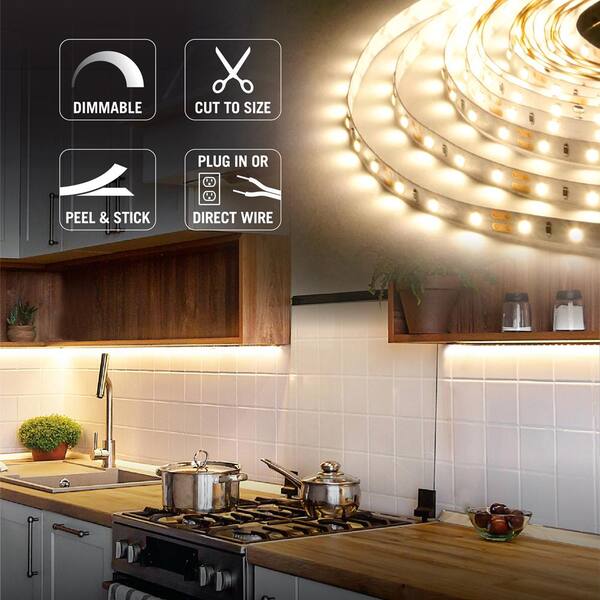 8.2 ft. (2.5 m) RibbonFlex PRO Warm White Tape Light Kit with Remote