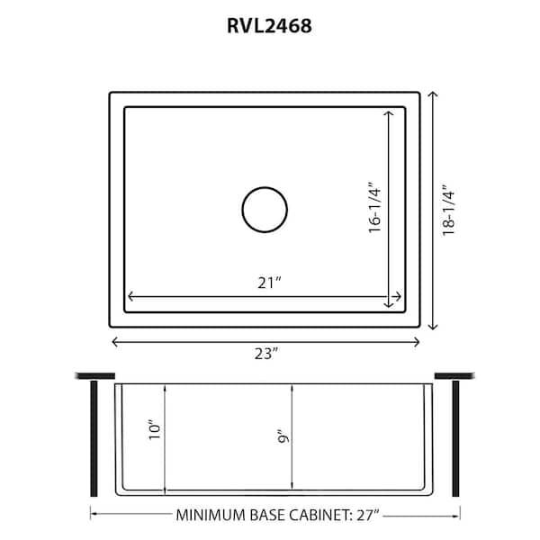 White Fireclay 23 in. Single Bowl Farmhouse Apron Kitchen Sink