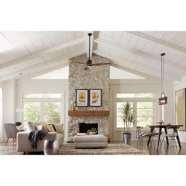 Gulliver Collection 38-1/2 in. Coastal 4-Light Graphite Coastal Linear Chandelier Light with Weathered Driftwood Frame