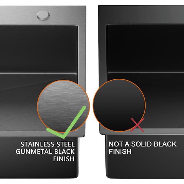 Gunmetal Black Stainless Steel 30 in. 18-Gauge Single Bowl Farmhouse Kitchen Sink with Black Spring Neck Faucet