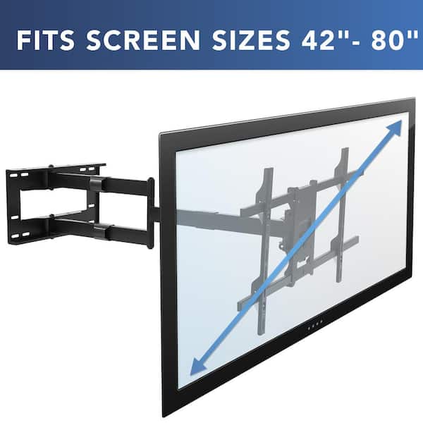 Full Motion TV Wall Mount with Extra Long Extension for 42 in. to 80 in. Screen Sizes