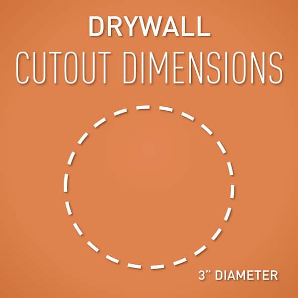 Wiremold in Wall TV Power and Cable Grommet Kit with Mounting Brackets and Hole Saw, White