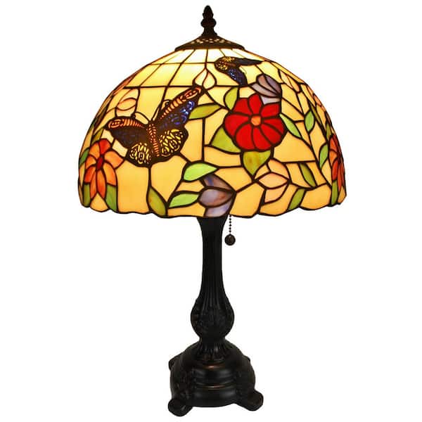 19 in. Tiffany Style Butterflies Table Lamp