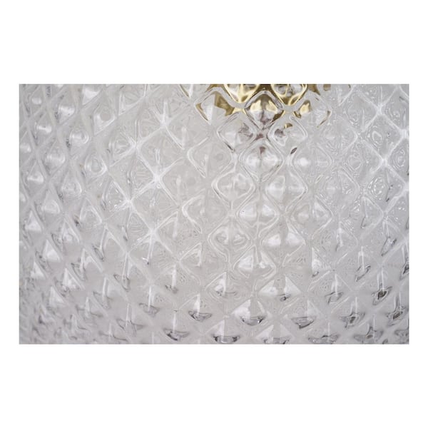 Walsh 1-Light Brass Wall Sconce Light with Prismatic Glass Shade