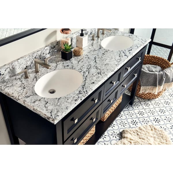 IdealEdge White Ice Granite in Matte Finish Laminate Custom Bullnose Edge