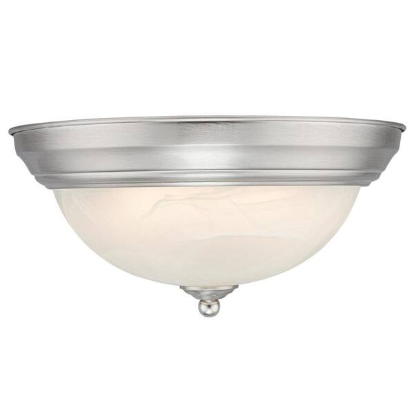 60-Watt Brushed Nickel Integrated LED Flush Mount