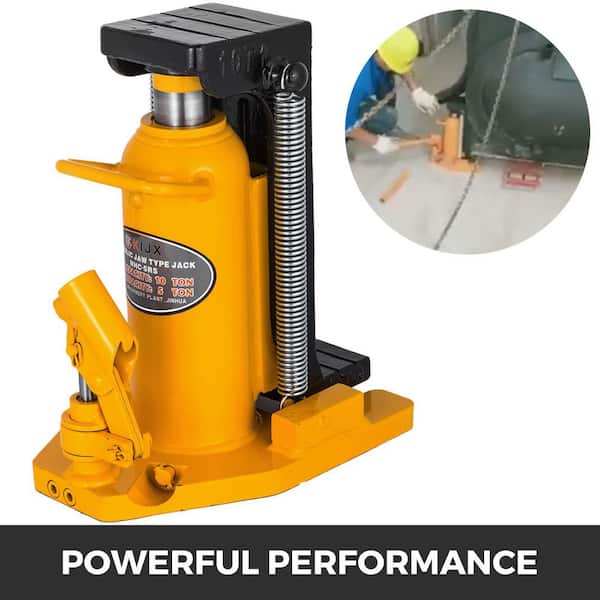 10-Ton to 20-Ton Toe Jack Lift Hydraulic Machine Air Hydraulic Toe Jack Proprietary Heat-Treated Steel in Yellow