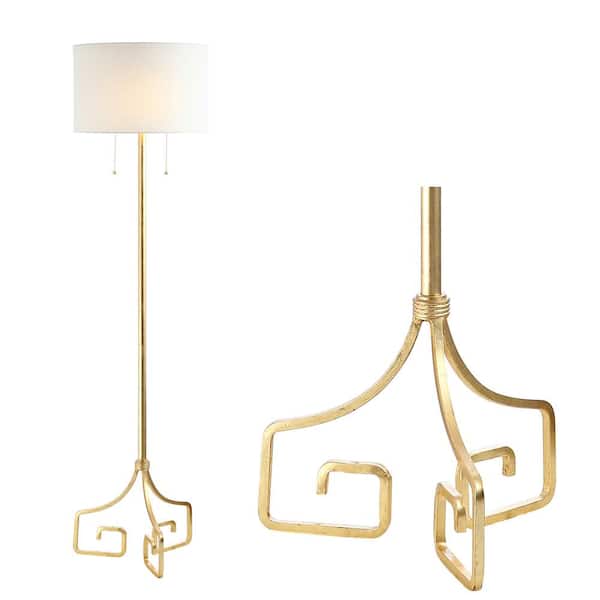 Newman 61.5 in. Gold Metal LED Floor Lamp