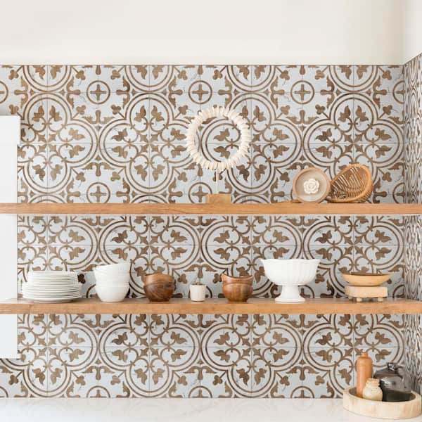 Llama Arte Loire Noce 9-3/4 in. x 9-3/4 in. Porcelain Floor and Wall Tile (10.88 sq. ft./Case)