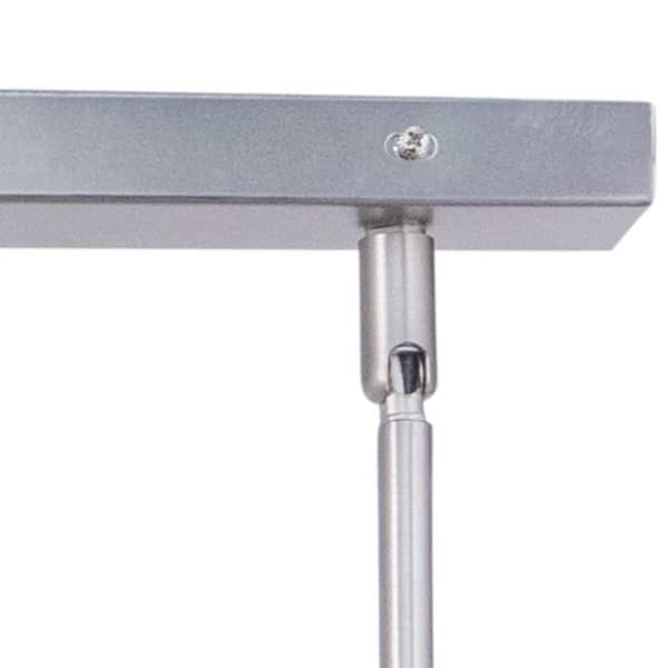 Da Vinci 3-Light Brushed Nickel Linear Chandelier Island Pendant Light Fixture