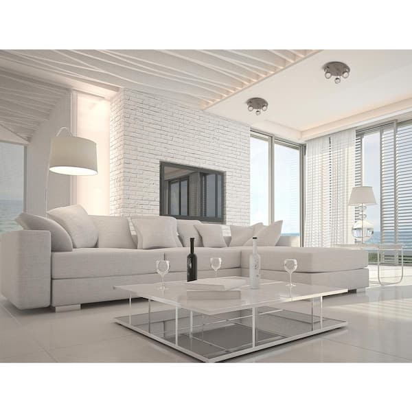 3-Light Brushed Chrome Integrated LED Spot Light