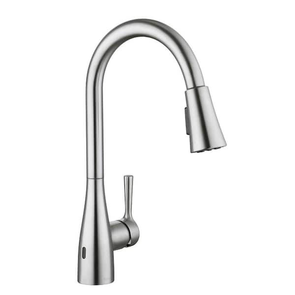 Sadira Touchless Single-Handle Pull-Down Sprayer Kitchen Faucet in Stainless Steel