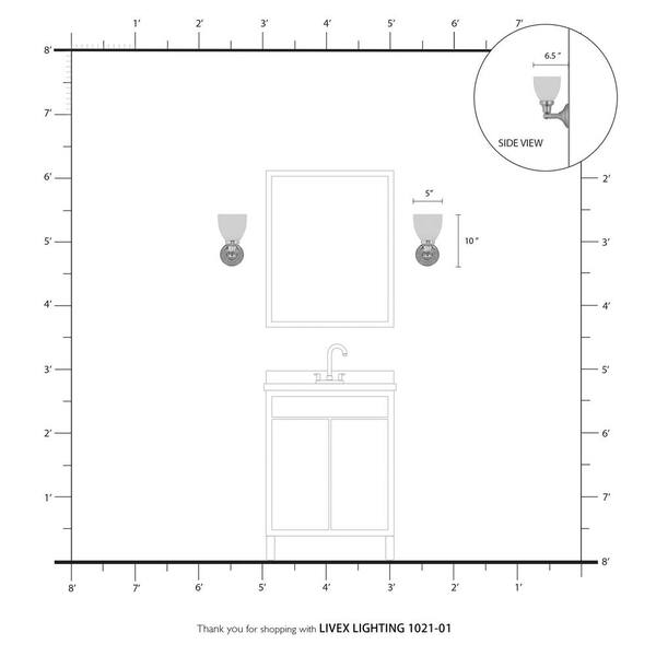 Classic 1 Light Polished Brass Bath Vanity Light