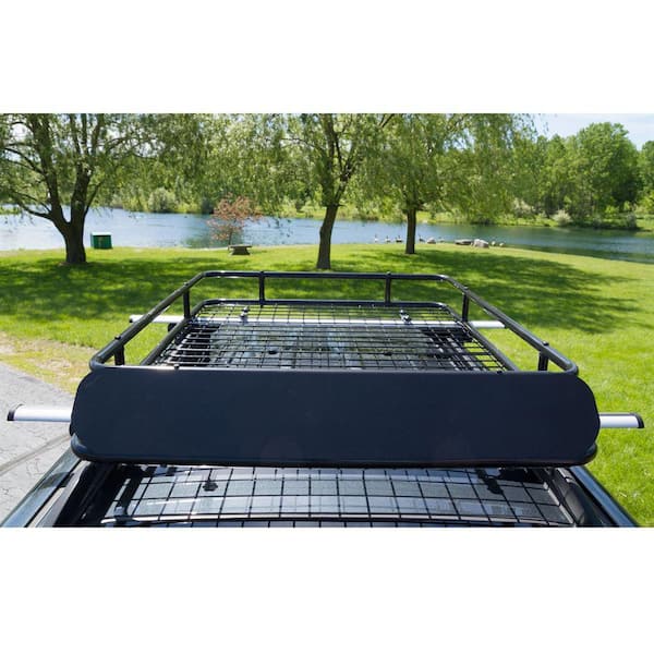 150 lbs. Capacity Steel Roof Cargo Carrier Basket with Wind Fairing