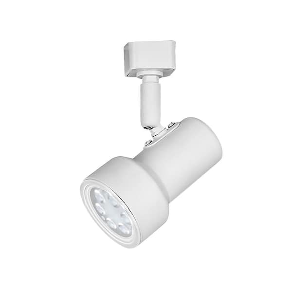 1-Light White Integrated LED Linear Track Lighting Mini Step Head