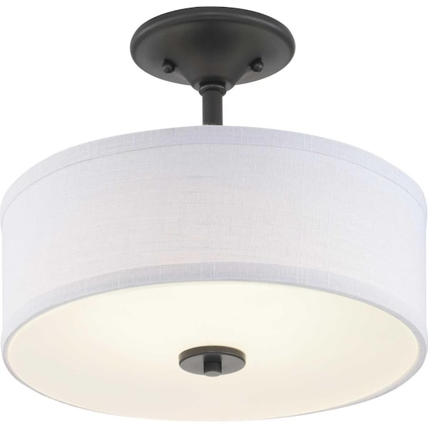 Inspire Collection Graphite Integrated LED Semi-Flush Mount