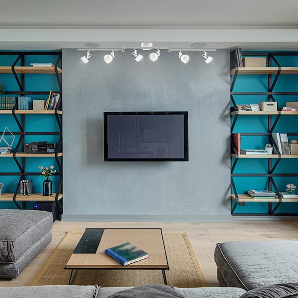 6-Light 4 ft. Chrome Integrated LED Track Lighting Kit