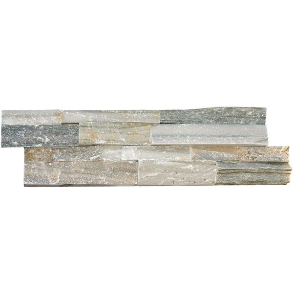 Sierra Blue Ledger Panel 6 in. x 24 in. Natural Quartzite Wall Tile (4 sq. ft./case)
