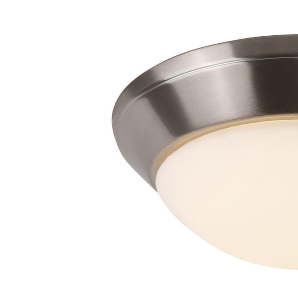 16 in. 1-Light Brushed Nickel LED Flush Mount