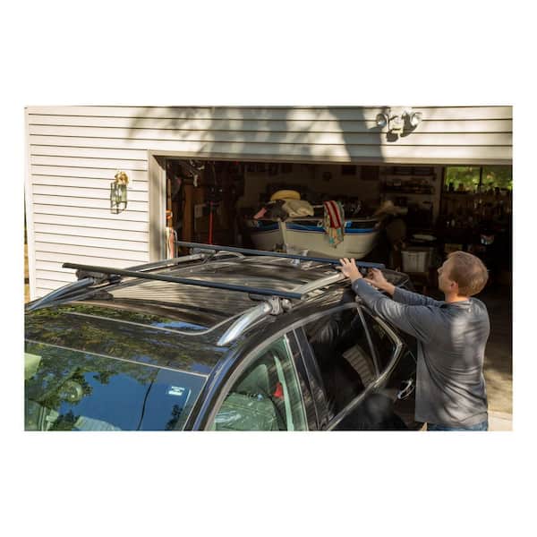 150 lbs. Capacity 53-3/8 in. Black Aluminum Universal Roof Rack Cross Bars (2-Pack)