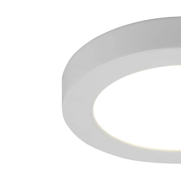 7.2 in. 1-Light White LED Flush Mount