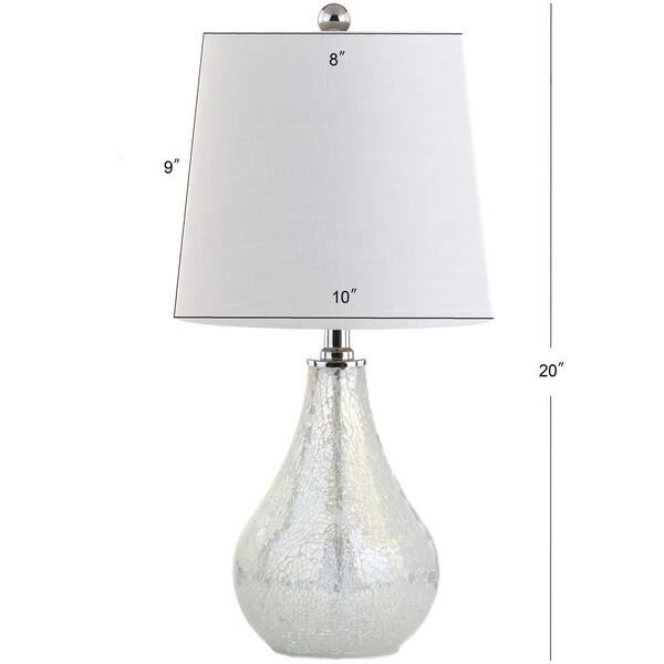 Mona 20.5 in. Mosaic White Mini Table Lamp